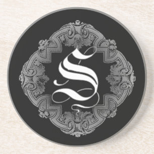 Elegant Goth Initial S Getränkeuntersetzer