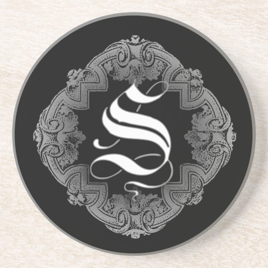 Elegant Goth Initial S Getränkeuntersetzer (Vorne)