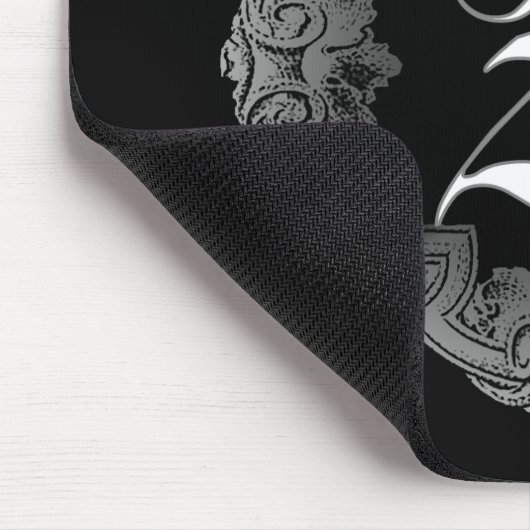 Elegant Goth Initial Z Mousepad (Ecke)
