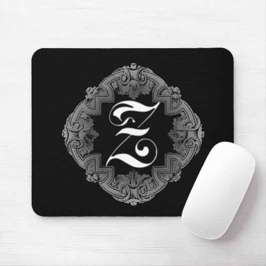 Elegant Goth Initial Z Mousepad (Mit Mouse)