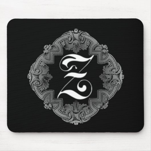 Elegant Goth Initial Z Mousepad (Vorne)