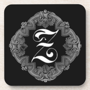 Elegant Goth Initial Z Untersetzer