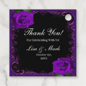 Elegant Goth Lila Rose Geschenkanhänger (Rückseite)