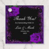 Elegant Goth Lila Rose Geschenkanhänger (Vorderseite)