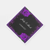 Elegant Goth Lila Rose Paper Napkins Serviette (Ecke)