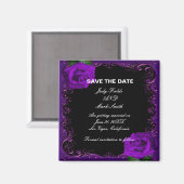 Elegant Goth Lila Rose Save the Date Magnet (Vorderseite/Rückseite)