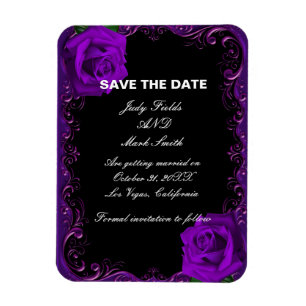 Elegant Goth Lila Rose Save the Date Magnet