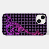 Elegant Goth Lila Swirl Design iPhone 6 Fall Case-Mate iPhone Hülle (Rückseite (Horizontal))
