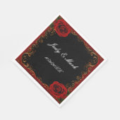Elegant Goth Rote Rosen Paper Napkins Serviette (Ecke)