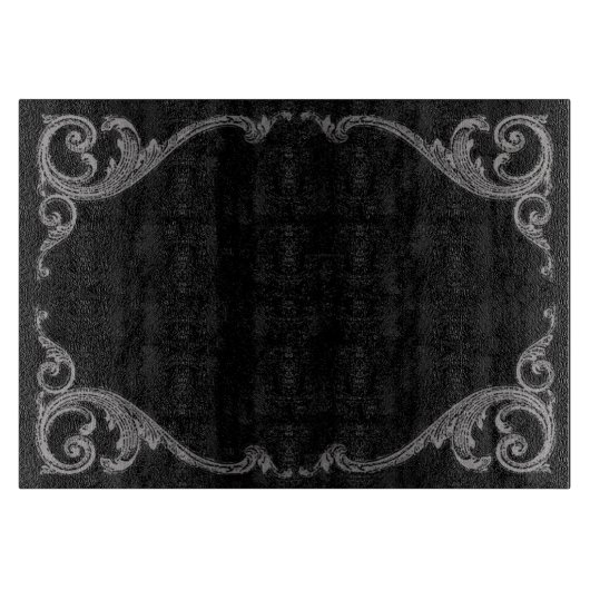 Elegant Goth Swirl Design Cutting Board Schneidebrett (Vorderseite)