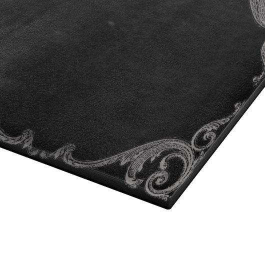 Elegant Goth Swirl Design Cutting Board Schneidebrett (Ecke)