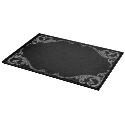 Elegant Goth Swirl Design Cutting Board Schneidebrett (Ecke)