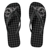 Elegant Goth Swirl Design Flip Flops Badesandalen (Fußbett)