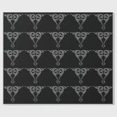 Elegant Goth Swirl Design Geschenkpapier (Flach)
