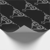 Elegant Goth Swirl Design Geschenkpapier (Ecke)