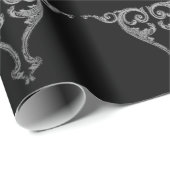 Elegant Goth Swirl Design Geschenkpapier (Rolleneckpunkt)