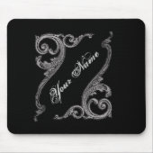 Elegant Goth Swirl Design Personalisiert Mouse Pad Mousepad (Vorne)