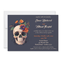 Elegant Gothic 3D Blumenschädel Hochzeit