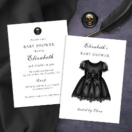 Elegant Gothic Baby Shower Einladung