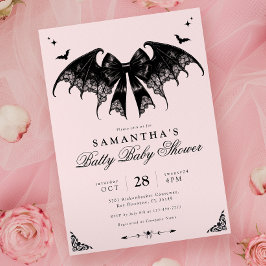 Elegant Gothic Baby Shower Einladung