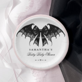 Elegant Gothic Baby Shower Pappteller