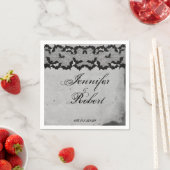 Elegant Gothic Bat Lace Posh Wedding Napkin Serviette (Beispiel)