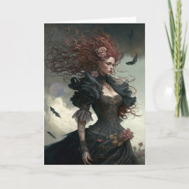 Elegant Gothic Beauty Notecard