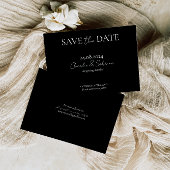 Elegant Gothic Black Save the Date Einladung