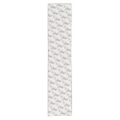 Elegant Gothic Damask Halloween Kurzer Tischläufer (Vorderseite)