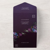 Elegant Gothic Dark Blume All In One Einladung (Außenbereich)