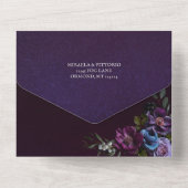 Elegant Gothic Dark Blume All In One Einladung (Rückseite)