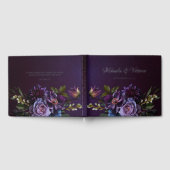 Elegant Gothic Dark Blume Wedding Gästebuch (Voll)