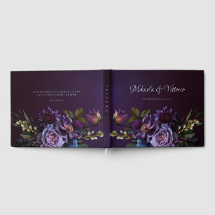 Elegant Gothic Dark Blume Wedding Gästebuch