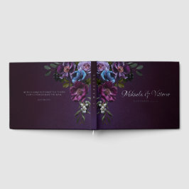 Elegant Gothic Dark Blume Wedding Gästebuch