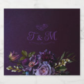 Elegant Gothic Dark Blume Wedding Schaumweinetikett (Einzelnes Label)