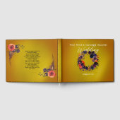 Elegant Gothic Dark Floral Foto Wedding Gästebuch (Voll)