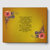 Elegant Gothic Dark Floral Foto Wedding Gästebuch (Rückseite)