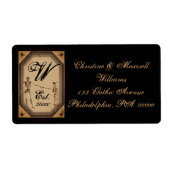 Elegant Gothic Deko Skeletons Wedding Monogram Lab (Vorne)