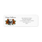 Elegant Gothic Floral Skull Halloween Address (Vorne)