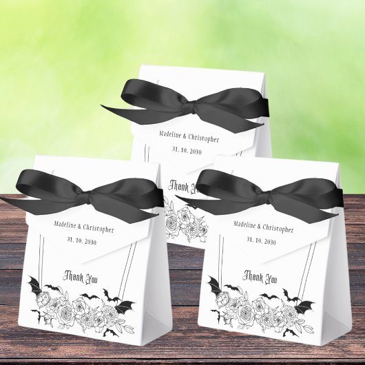 Elegant Gothic Floral Wedding Geschenkschachtel