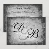 Elegant Gothic Grunge Einladung (Vorne/Hinten)