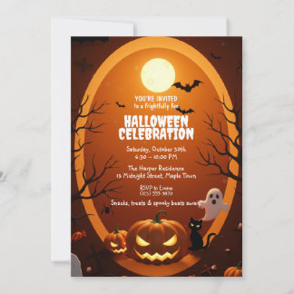 Elegant Gothic Halloween Party Invitation Einladung