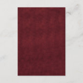 Elegant gothic halloween wedding begleitkarte (Rückseite)