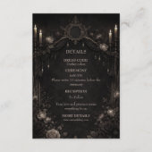 Elegant gothic halloween wedding begleitkarte (Vorderseite)