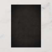 Elegant gothic halloween wedding begleitkarte (Rückseite)