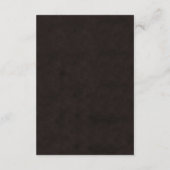 Elegant gothic halloween wedding begleitkarte (Rückseite)