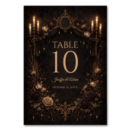 Elegant Gothic Halloween Wedding Table number Tischnummer
