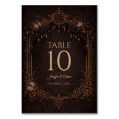 Elegant Gothic Halloween Wedding Table number Tischnummer (Rückseite)