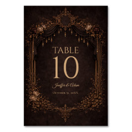 Elegant Gothic Halloween Wedding Table number Tischnummer
