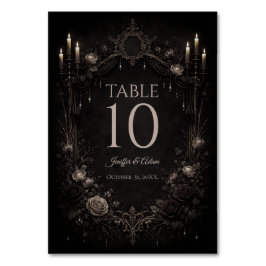 Elegant Gothic Halloween Wedding Table number Tischnummer
